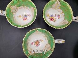 Lot of 5 Antique coalport adelaide coffee cup and saucer Hand painted 1840