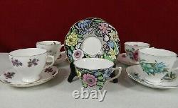 Lot of 6 Tea Cup and Saucer England Bone China Lot B