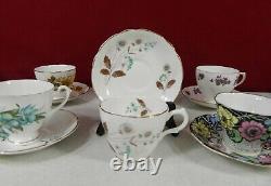 Lot of 6 Tea Cup and Saucer England Bone China Lot B