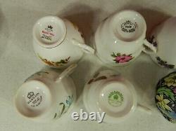 Lot of 6 Tea Cup and Saucer England Bone China Lot B