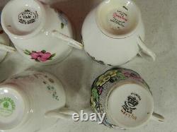 Lot of 6 Tea Cup and Saucer England Bone China Lot B