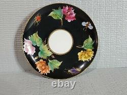 Lovely Rare Antique Vintage Zsolnay Set of Tea Cup Saucer Flower Insects Hungary