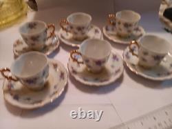 MADE IN Japan Hand-painted China Cup And Saucer Demitasse Set of Six