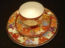 MARKED Kutani JAPANESE MEIJI KUTANI TEA SET EGGSHELL CUPS & SAUCERS & PLATES