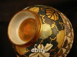 MARKED Kutani Kaga JAPANESE MEIJI PERIOD KUTANI TEA SET POT & CUPS & WATER CUP
