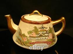 MARKED Shizan JAPANESE TAISHO PERIOD SATSUMA TEA COFFEE SET CUP & SAUCER / PLATE