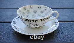 MCM Originality Plus The Gypsy Fortune Telling Tea Leaf Cup Saucer 1959
