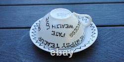 MCM Originality Plus The Gypsy Fortune Telling Tea Leaf Cup Saucer 1959