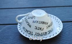 MCM Originality Plus The Gypsy Fortune Telling Tea Leaf Cup Saucer 1959