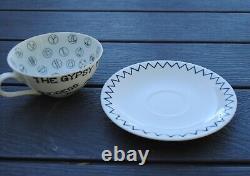 MCM Originality Plus The Gypsy Fortune Telling Tea Leaf Cup Saucer 1959