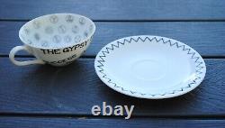 MCM Originality Plus The Gypsy Fortune Telling Tea Leaf Cup Saucer 1959