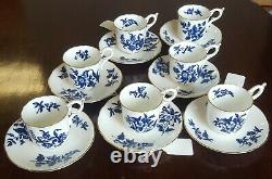 MINT 19 c. Coalport Demitasse tea set cup saucer floral flowers antique set