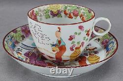 Machin Pattern 48 Chinoiserie Ring Handle Tea Cup & Saucer Circa 1802-1831 B