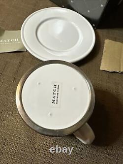 Match Pewter Convivio Cappuccino/Tea Cup with Saucer 1512.0