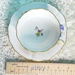 Meissen Vintage Tea Cup & Saucer Scatter Floral Design Porcelain