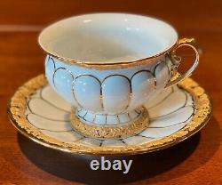 Meissen X Form Porcelain Tea Cup with Saucer and Dessert Plate MINT