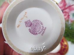 Mintons Cup & Saucer 1890's red and gold teacup London handle bone china trio