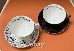 Miss Havershams Curiousities, Set Of 2 Porcelain Tea/Coffee Cups & Saucers