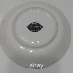 Miss Havisham's Blue Floral Fragrant Swine Insult Tea Cup & Saucer