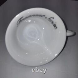 Miss Havisham's Blue Floral Fragrant Swine Insult Tea Cup & Saucer