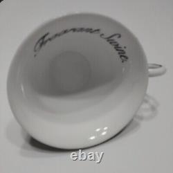 Miss Havisham's Blue Floral Fragrant Swine Insult Tea Cup & Saucer