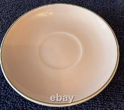 NEW Limoges Legle Rose Teacup & Saucer Plat Rim- 2 Teacups, 4 Saucers