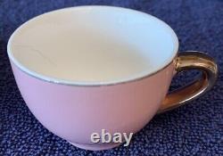 NEW Limoges Legle Rose Teacup & Saucer Plat Rim- 2 Teacups, 4 Saucers