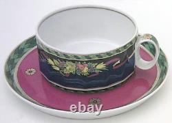 NEW, Rosenthal Versace 2 Le Roi Soleil Flat Cup & Saucer Set. Used for display
