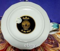 NEW, Rosenthal Versace 2 Le Roi Soleil Flat Cup & Saucer Set. Used for display