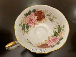 NEW Vintage Set 12 Queen's Fine Bone China Tea Cups Made in England Roses Ebony