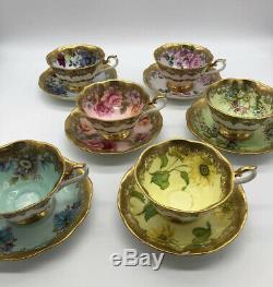 NIB Vintage Royal Albert Portrait Series Cups & Saucers 6 Patterns, England