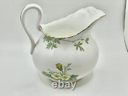 New Chelsea Staffs Green & Yellow Floral Tea set- Vintage 1930's