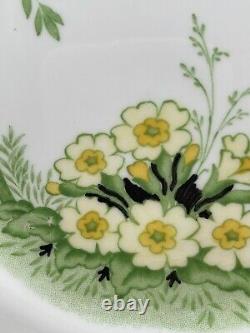 New Chelsea Staffs Green & Yellow Floral Tea set- Vintage 1930's