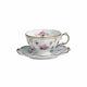 New Royal Crown Derby 2nd Quality Antoinette Tea Cup & Saucer