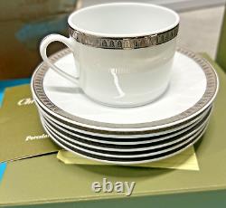 New Set of 12, Original Box Christoffel Porcelain Tea Cups and Saucers