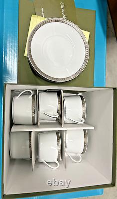 New Set of 12, Original Box Christoffel Porcelain Tea Cups and Saucers