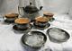 Nikoniko Dragonware Moriage Bone China 4 Teacups, 6 Saucers, & Tea Pot Japan Vtg