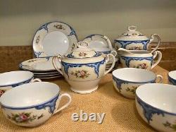 Noritake Antique Tea Set #1518 RARE blue roses c. 1918