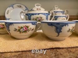 Noritake Antique Tea Set #1518 RARE blue roses c. 1918