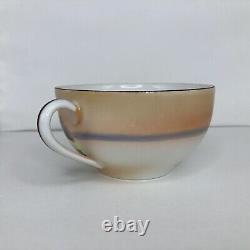 Noritake M Hand Painted Tea Cup & Saucer Sunset Farm Vintage