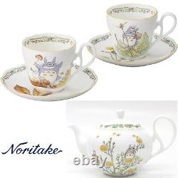 Noritake My Neighbor Totoro Cup & Saucer Pair Set / Tea Pot Bone China JAPAN NEW