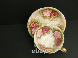 Occupied Japan Antique Floral Tea Cup & Saucer