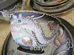 Occupied Japan Dragonware teaset tea cup and saucer trio teacup painted Dragons