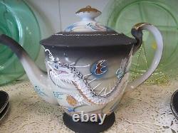 Occupied Japan Dragonware teaset tea cup and saucer trio teacup painted Dragons