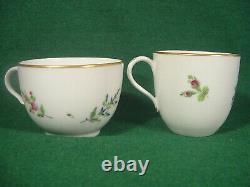 Old Paris Courtille Trio Tea Cup Coffee Cup Saucer c1775 French Porcelain 18thc