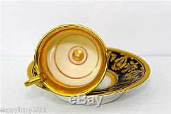 Old Paris Guilt with Gold Wash Porcelain CUP & SAUCER