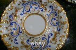 Old Paris Porcelain Hand Painted Gothic Cobalt Blue & Gold Tea Cup