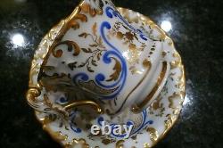 Old Paris Porcelain Hand Painted Gothic Cobalt Blue & Gold Tea Cup