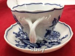 Old VTG Meissen Blue And White Porcelain Tea Cup And Saucer Marked And Numbered