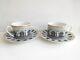 Pair Of Rosenthal Palladiana Tea Cups Saucers Piero Fornasetti Architectural